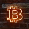 Bitcoin Logo Neon Sign | Iconic Crypto Wall Decor | LED Bitcoin Light