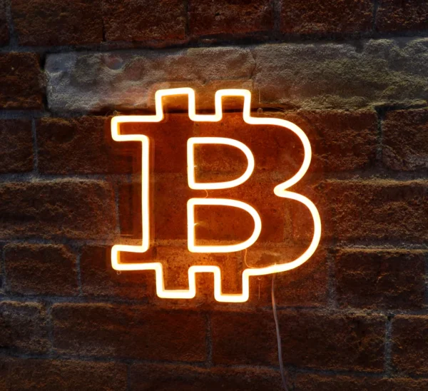 Bitcoin Logo Neon Sign | Iconic Crypto Wall Decor | LED Bitcoin Light