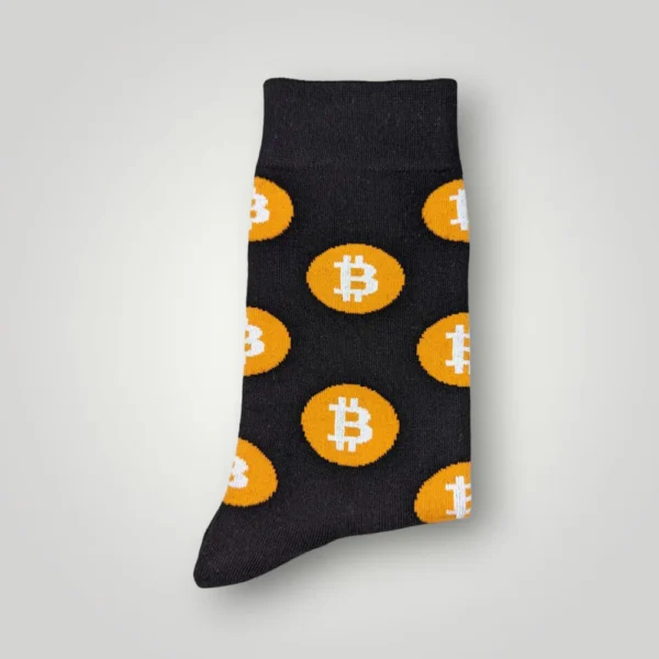 Bitcoin Logo Socks | Unisex Crypto Footwear | Stylish BTC Socks