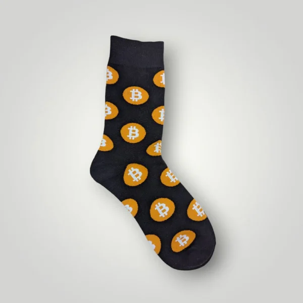 Bitcoin Logo Socks | Unisex Crypto Footwear | Stylish BTC Socks